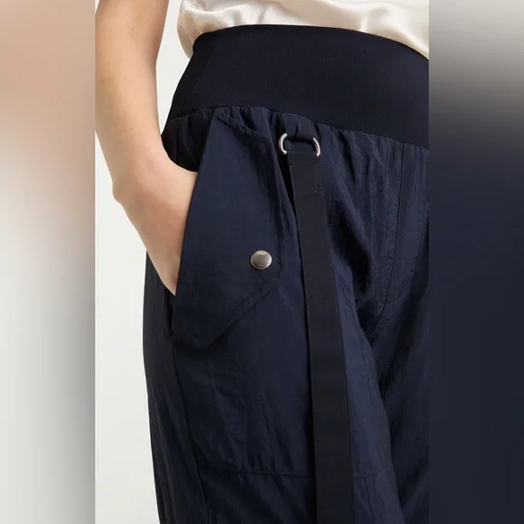 NWT Cinq à Sept Navy HARMONY PARACHUTE PANT XS - Picture 6 of 10